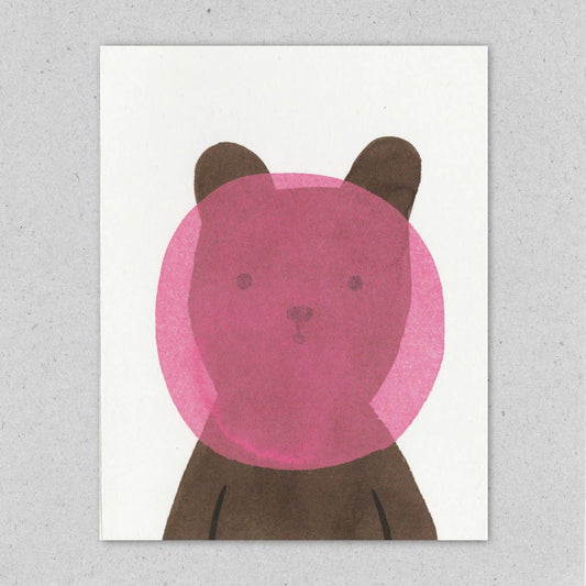 Lisa Jones Studio - Bubblegum Bear Greeting Card