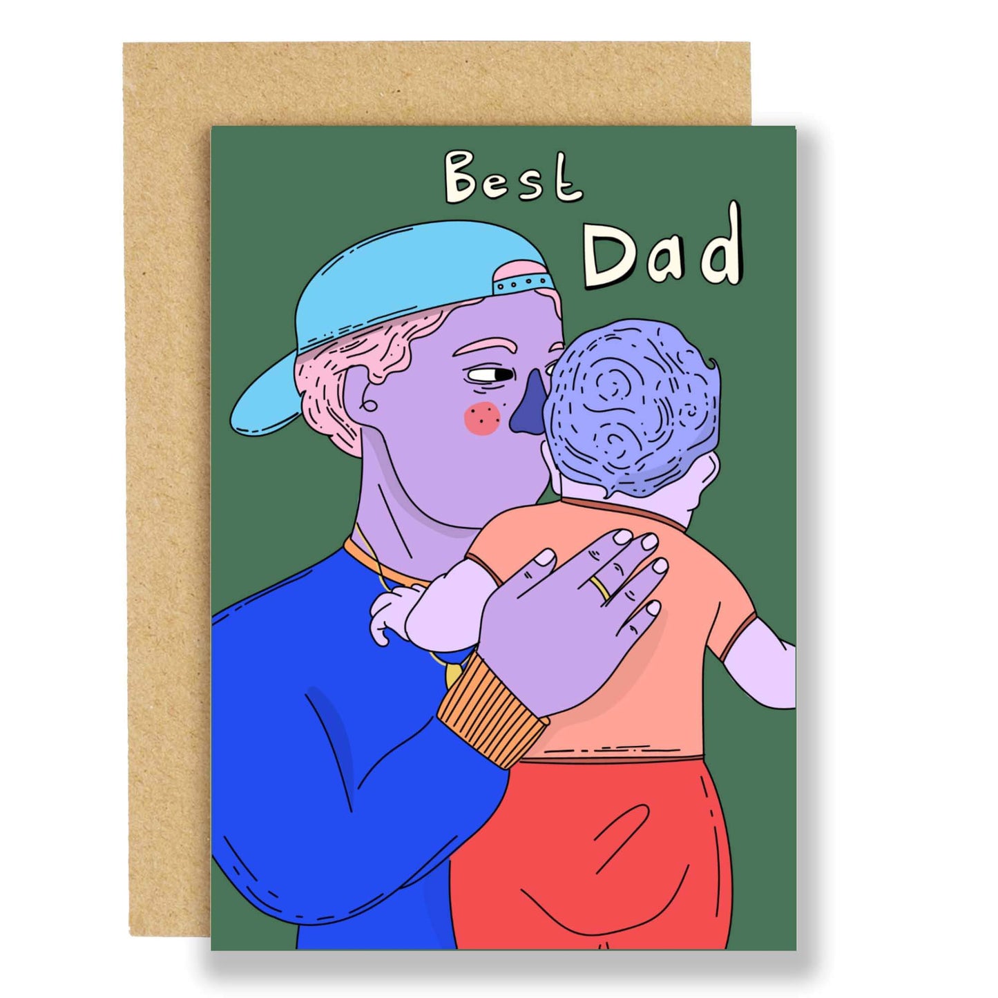 Eat the Moon  Best Dad EVER Greeting Card