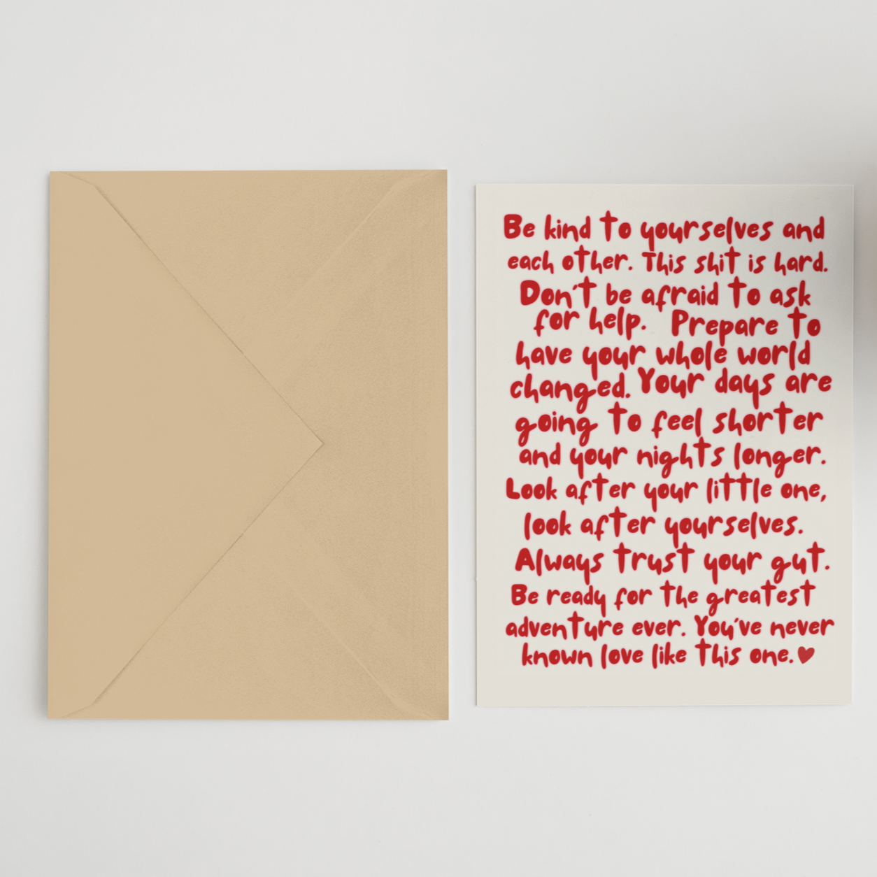 New Parents Advice Version 2 Greeting Card