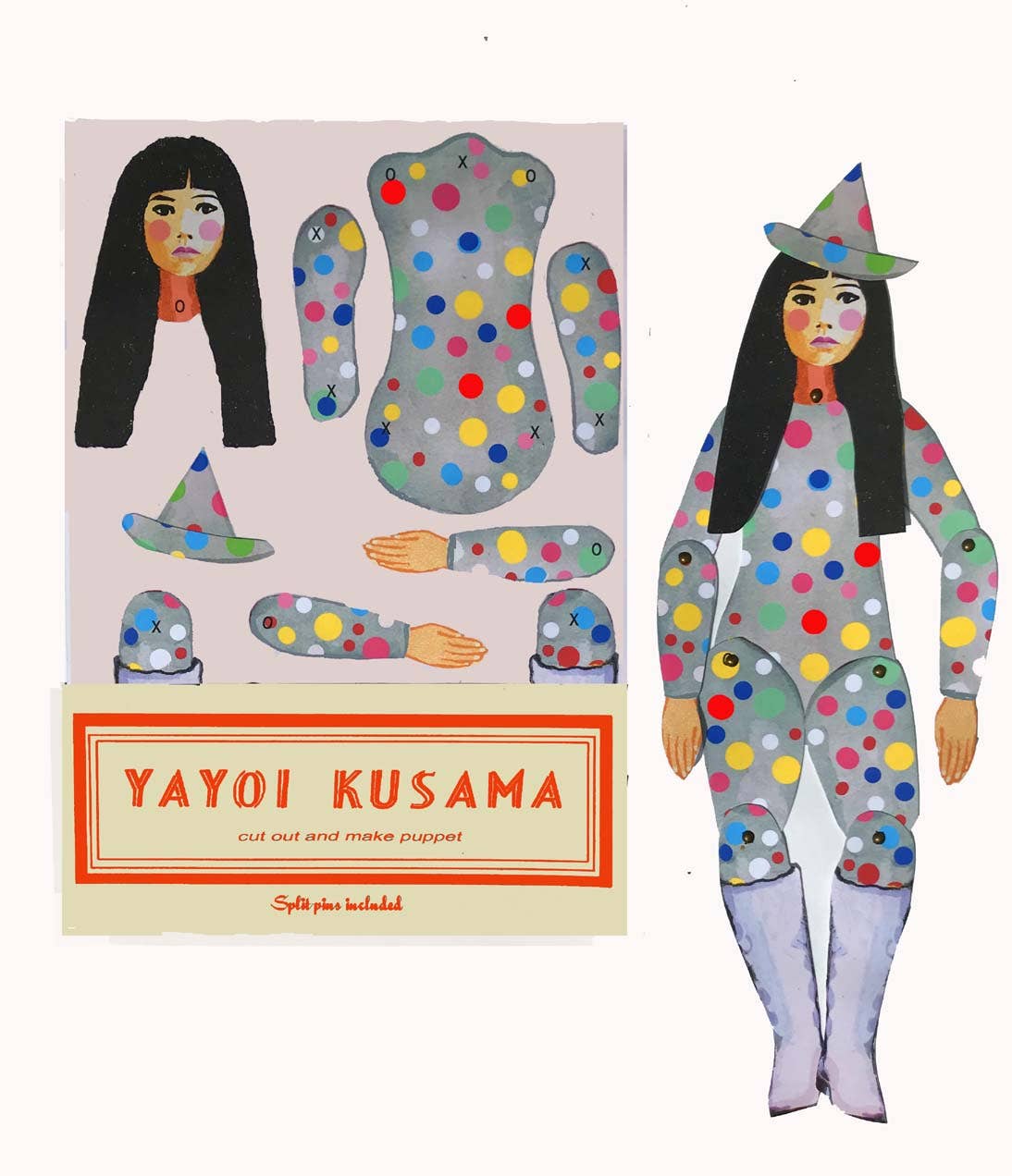Yayoi Kusama Cut Out & Make Puppet