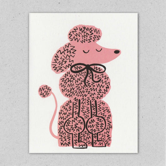 Lisa Jones Studio - Pink Pooch Greeting Card