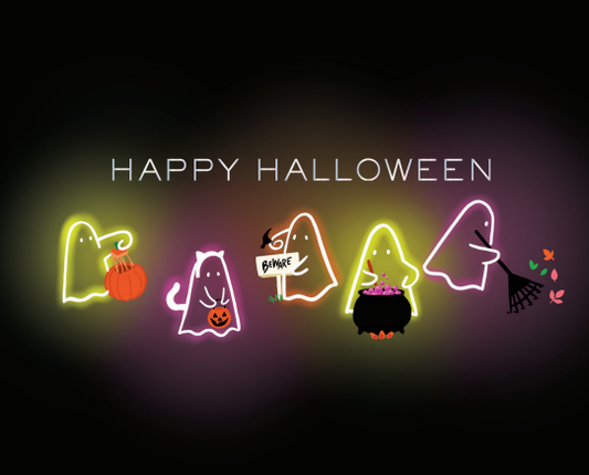 Glowy Ghosts Halloween Card
