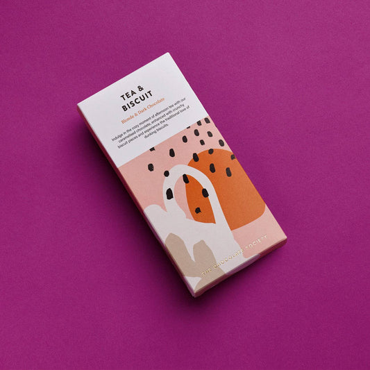 The Chocolate Society - Tea & Biscuit Chocolate Bar