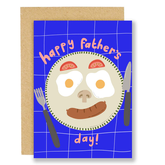 Eat the Moon Father's Day Fry Up Greeting Card