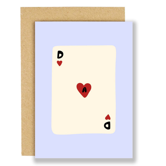 Eat the Moon  Dad, Ace of Hearts Greeting Card