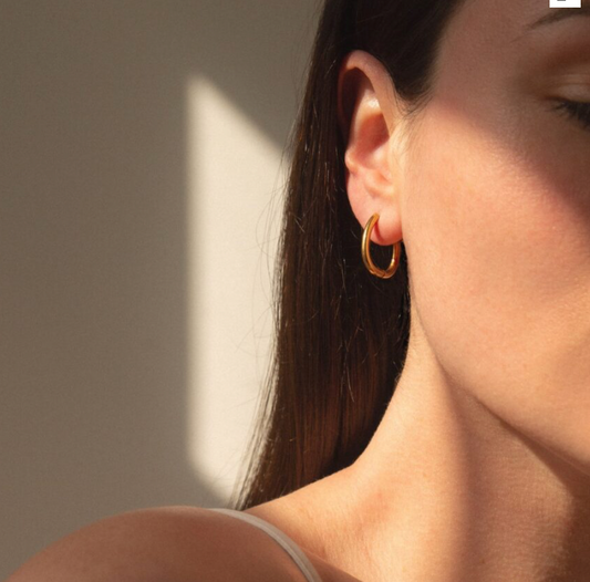 Gold Luna Hoops