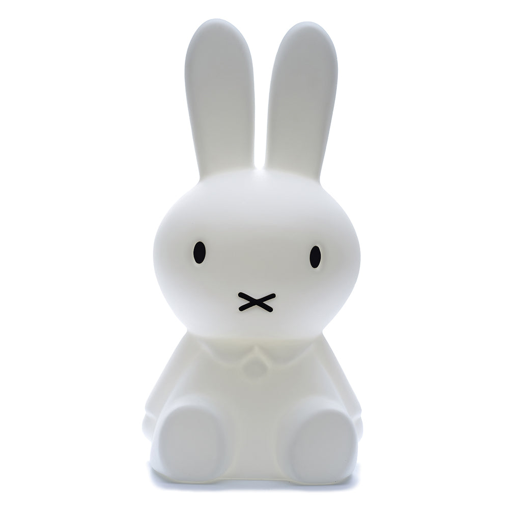 Mr Maria Miffy XL Lamp, 80 cm tall, iconic statement piece with six brightness settings, inspired by Dick Bruna's classic illustrations.