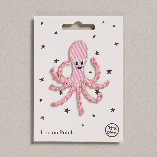 Iron on Patch - Pink Octopus